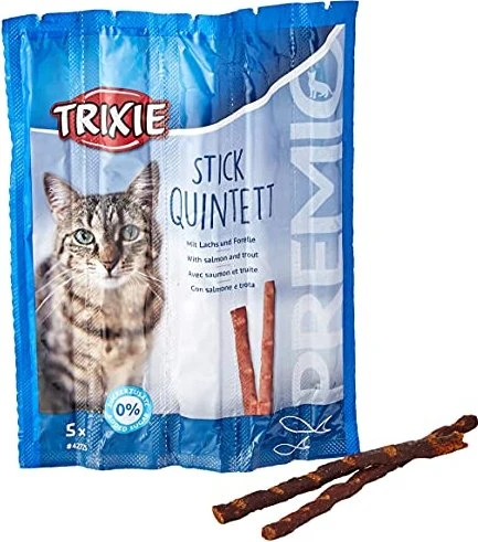 Trixie Premio Quadro-Sticks Anti-Hairball Lchs/Forelle, 20g