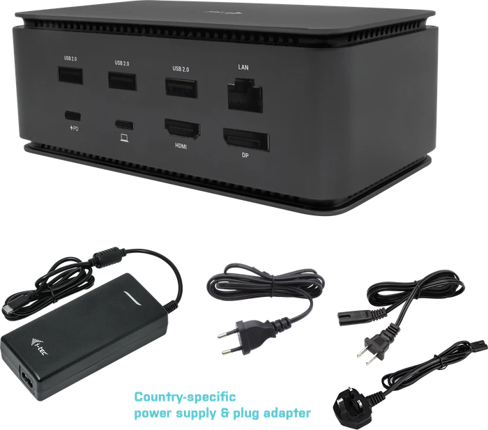 i-tec USB4 Metal Docking Station Dual 4K HDMI DP, USB PD 80W, USB4 [Buchse]