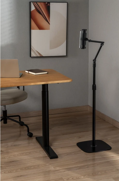 InLine Tablet Bodenständer Halterung mit Bodenplatte, Tablet-Stand 4.7-12.9"