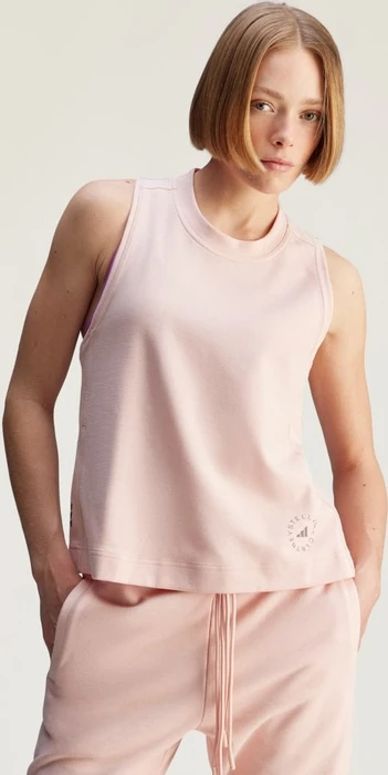adidas by Stella McCartney Logo Funktionsshirt ärmellos vapour pink (Damen)