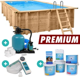 Interline Bali Echtholz Frame Pool rechteckig 500x250cm