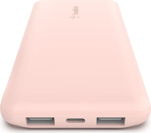 Belkin BoostCharge 3-Port Power Bank 10K + USB-A/USB-C Cable rosegold