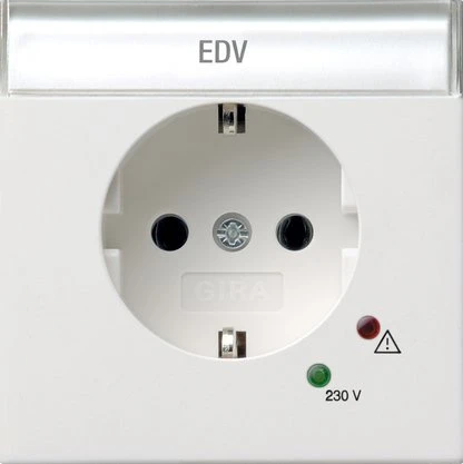Gira SCHUKO-Steckdose 16A 250V mit Überspannungsschutz, reinweiß