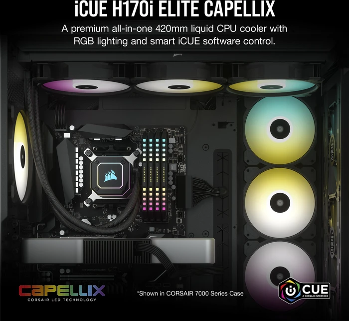 Corsair iCUE H170i Elite Capellix, schwarz