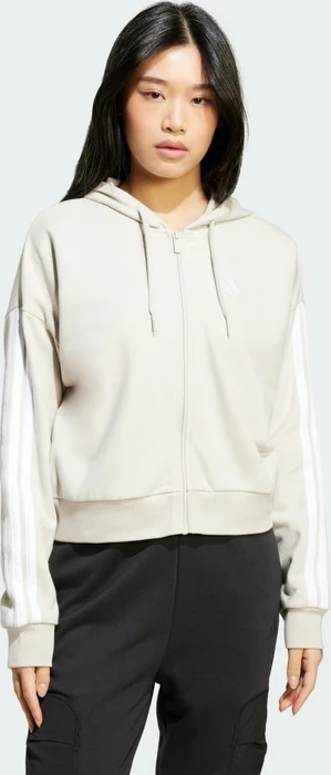 adidas Essentials 3-Streifen French Terry Hoodie beige/weiß (Damen)