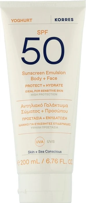 Korres Yoghurt Sonnenschutz-Emulsion für Gesicht & Körper LSF50, 200ml