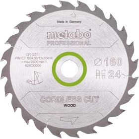 Metabo Precision Cut Kreissägeblatt 24Z, 160x1.1x20mm, 1 Stück