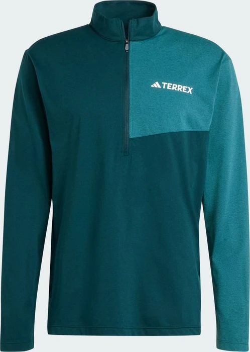 adidas Terrex Multi Climacool 1/2 Zip Funktionsshirt langarm aurora ivy/mystery green (Herren)