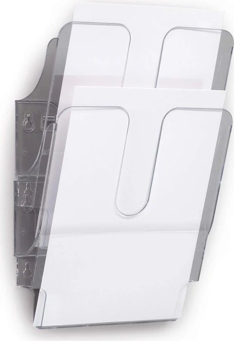 Durable Flexiplus 2 Prospekthalter, 2 Fächer, A4, transparent