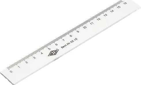 Wedo Lineal 16cm, transparent