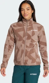 adidas Terrex Multi Printed Fleece Jacke earth strata/trace brown (Damen)