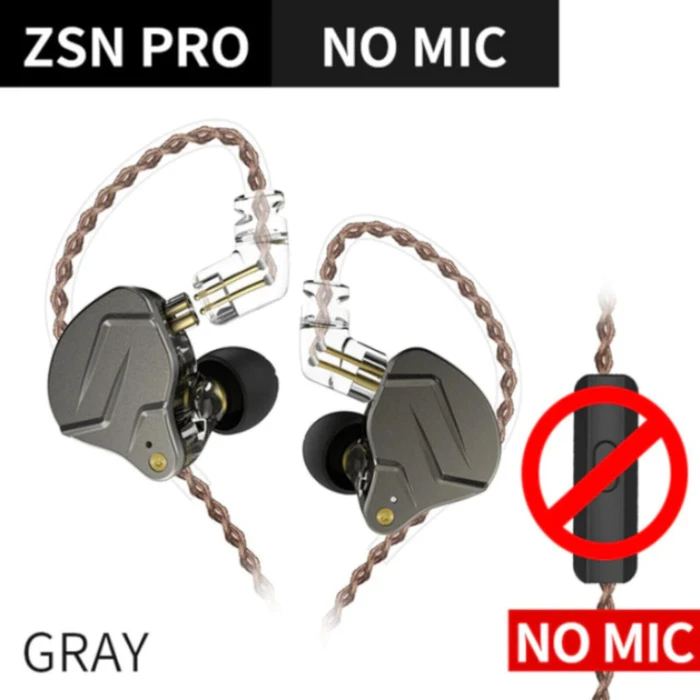 KZ ZSN Pro ohne Mikrofon grau