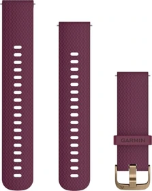 Garmin Schnellwechsel Ersatzarmband 20mm Silikon dunkellila/gold