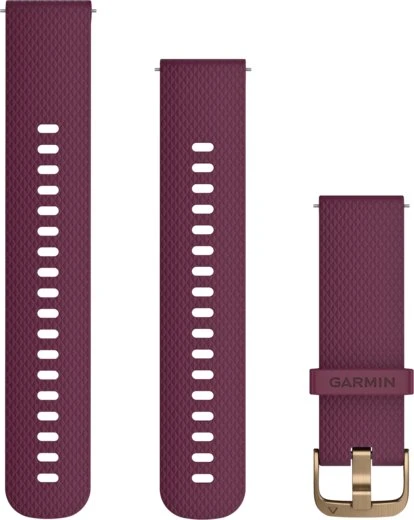 Garmin Schnellwechsel Ersatzarmband 20mm Silikon dunkellila/gold