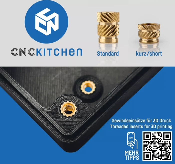 CNC Kitchen Gewindeinsatz 1/4" Kameragewinde, 20er-Pack
