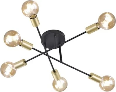 Trio Cross Spot 56cm 6-flammig schwarz