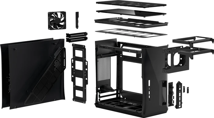 Fractal Design Era ITX Carbon TG, Glasfenster, Mini-ITX