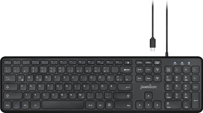 Perixx Periboard-210C-C, schwarz, USB, DE