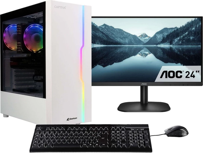 Captiva Entry Gaming R93-477 TFT-Bundle, Ryzen 5 7500F, 16GB RAM, 1TB SSD, GeForce RTX 5060