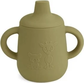nuuroo Aiko Trinkbecher mit Trinkaufsatz, 140ml, olive green