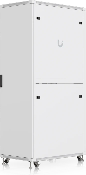 Ubiquiti 42U Rack Cabinet, 19" Rackschrank 42HE, mit Rollen, Glastür, weiß, 1000mm tief