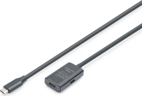 Digitus USB 3.0 aktives Verlängerungskabel, USB-C [Stecker] auf USB-C [Buchse], 5m schwarz (DA-73108)