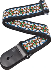 D'Addario Nylon Woven Guitar Strap Stained Glass