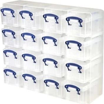 Really Useful Box Aufbewahrungsbox, 0.3l, transparent, 16er-Pack