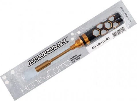 Arrowmax Honeycomb Black Golden AM-450170-BG Außensechskant Schraubendreher, 7x100mm