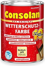 Consolan Wetterschutz-Farbe außen nordisch gelb, 2.5l