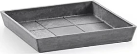 Ecopots Rotterdam Blumentopfuntersetzer quadratisch 22x22cm grey