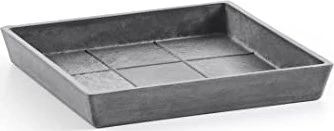 Ecopots Rotterdam Blumentopfuntersetzer quadratisch 22x22cm grey