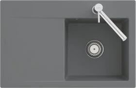 Villeroy & Boch Subway Style 45 Flat flächenbündig Becken links mit Ablauffernbedienung pure black