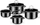 GSW Profi Black Star Kochtopf-Set, 7-tlg. (255417)