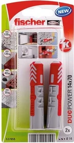 fischer DuoPower 14x70 K NV Universaldübel, 14x70mm, 2 Stück