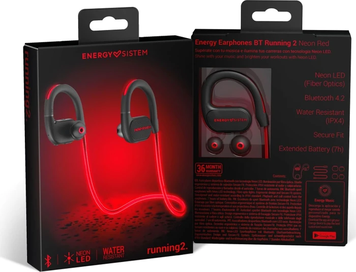 Energy Sistem BT Running 2 Neon Red