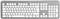Hama KW-700 Wireless Slim-Design Tastatur, silber/weiß, USB, DE Vorschaubild