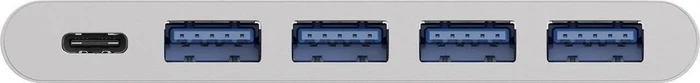 Wentronic Goobay weiß USB-Hub, 4x USB-A 3.0, USB-C 3.0 [Stecker]