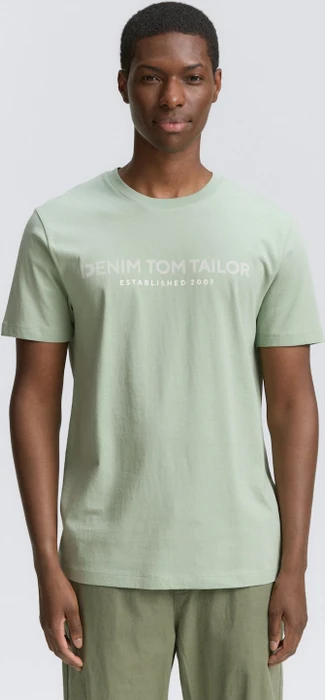 Tom Tailor Basic mit Logo-Print T-Shirt kurzarm ice mint green (Herren)