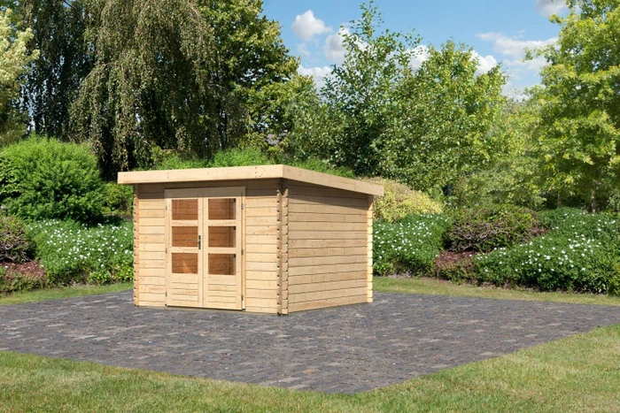 Karibu Bastrup 5 Gartenhaus natur