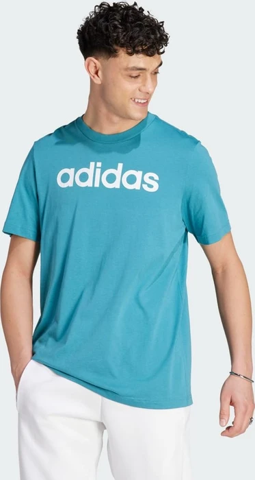 adidas Essentials Single Jersey Linear Embroidered Logo T-Shirt kurzarm arctic fusion (Herren)
