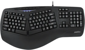 Perixx Periboard-312 Ergonomische Tastatur mit Hintergrundbeleuchtung, schwarz, USB, US (11350)