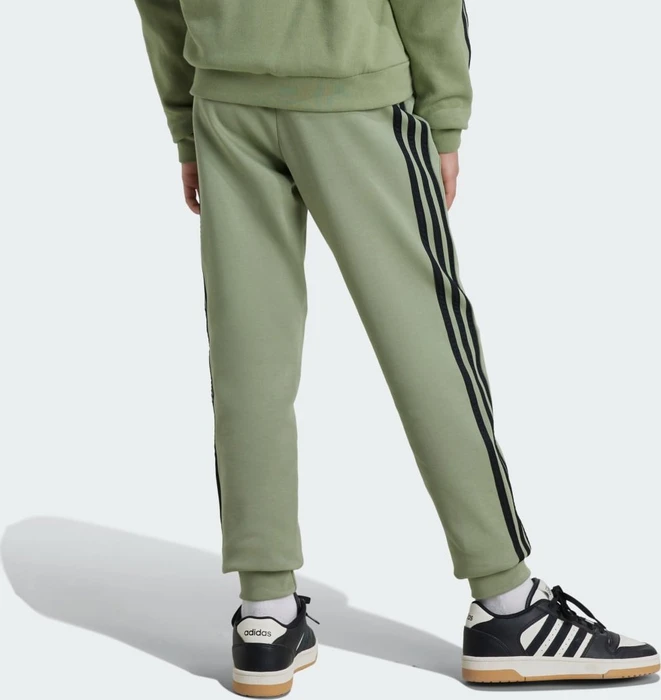 adidas Future Icons 3-Streifen Cotton Trainingshose lang tent green/black (Junior)