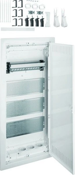 Hager Multimedia, volta, HWV, 4-reihig, mit geschlitzter Stahlblechtür (VH48NW)