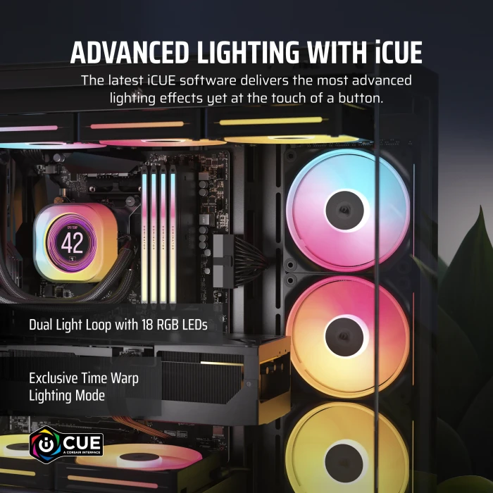 Corsair iCUE LINK LX120-R RGB Starter Kit, schwarz, LED-Steuerung, 120mm, 3er-Pack
