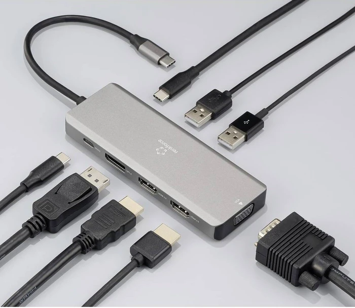 Renkforce 8-in-1 Dockingstation, USB-C 3.0 [Stecker]