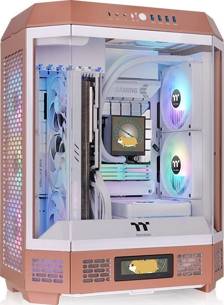 Thermaltake The Tower 600 Mocha Mousse, braun, Glasfenster