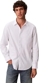 Calvin Klein Oxford-Button-Down Hemd langarm brilliant white (Herren)