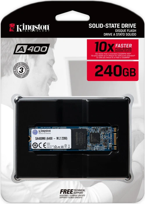 Kingston A400 SSD 240GB, M.2 2280 / B-M-Key / SATA 6Gb/s