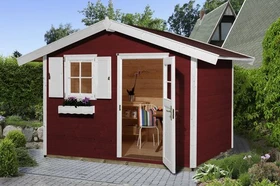 Weka 123 301x205cm Gerätehaus schwedenrot